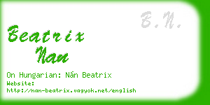 beatrix nan business card